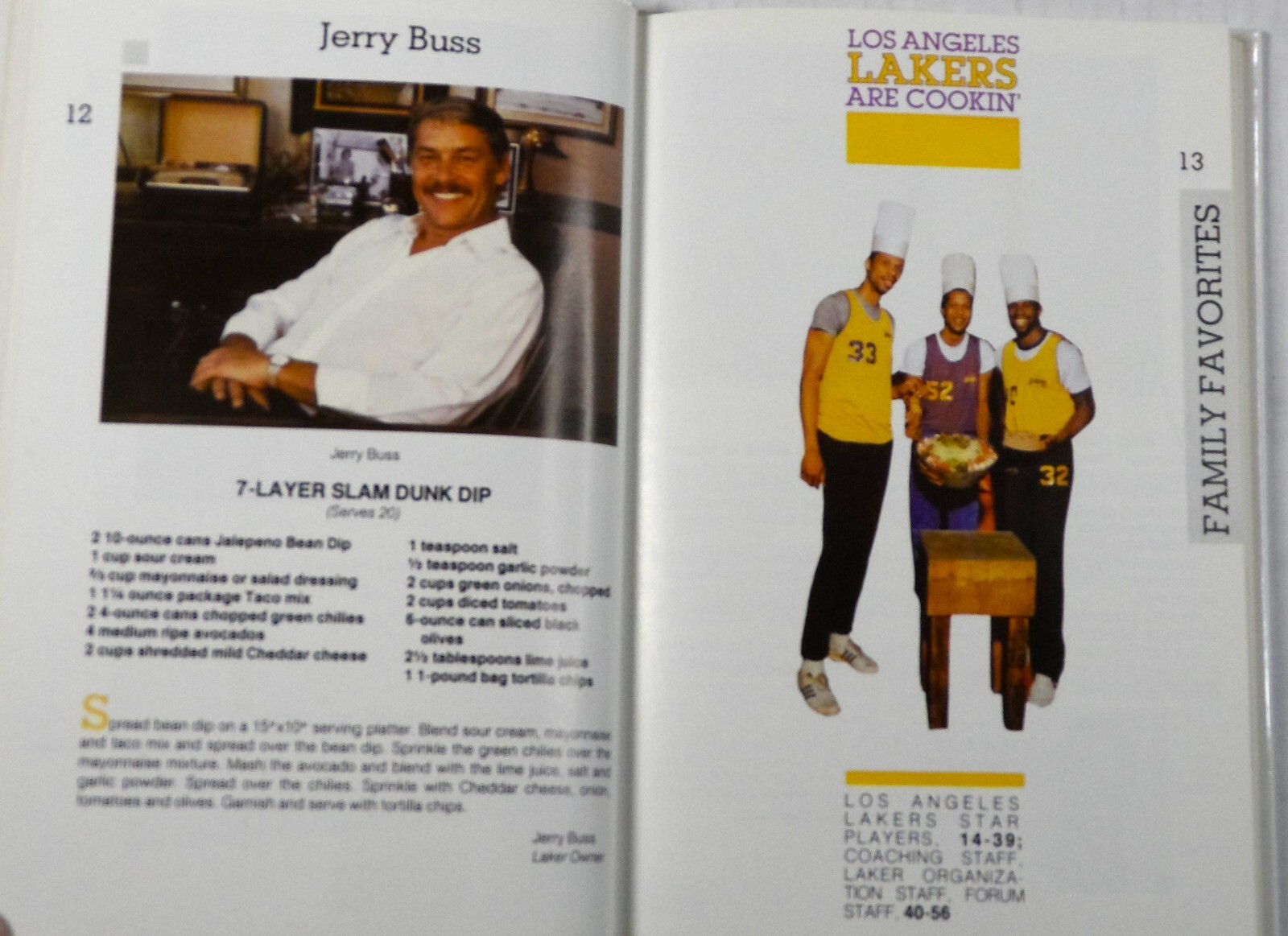 World Champion Los Angeles Lakers Are Cookin’ Family Cookbook 1985 HC 184 pages
