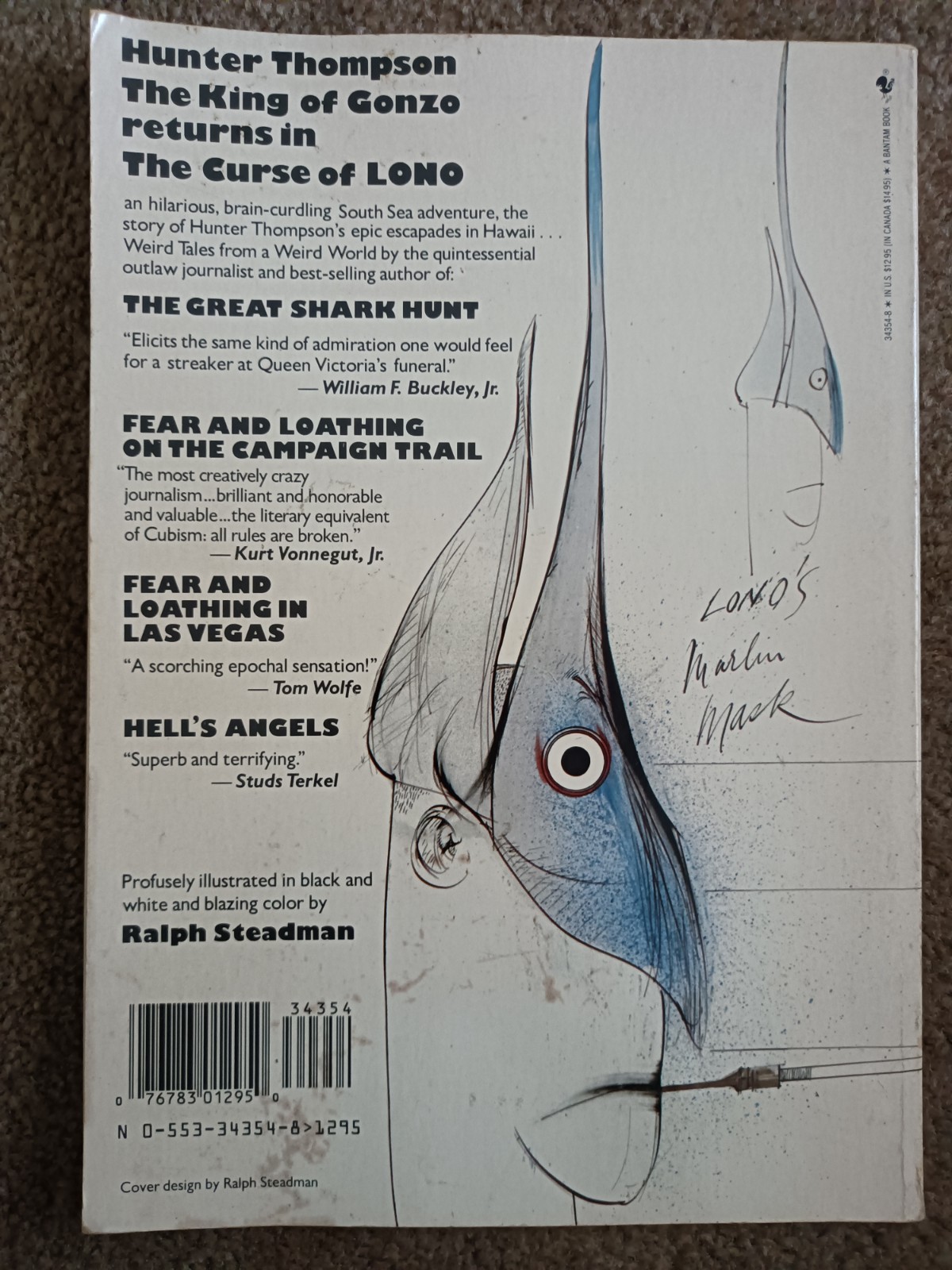 First Edition Hunter S. Thompson The Curse of Lono Bantam 1983 Steadman