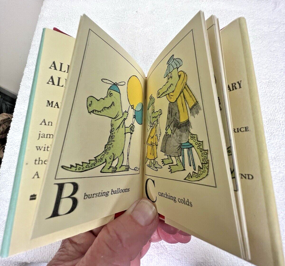 Maurice Sendak Alligators All Around Nutshell Library Miniature Book HBDJ 3 5/8″