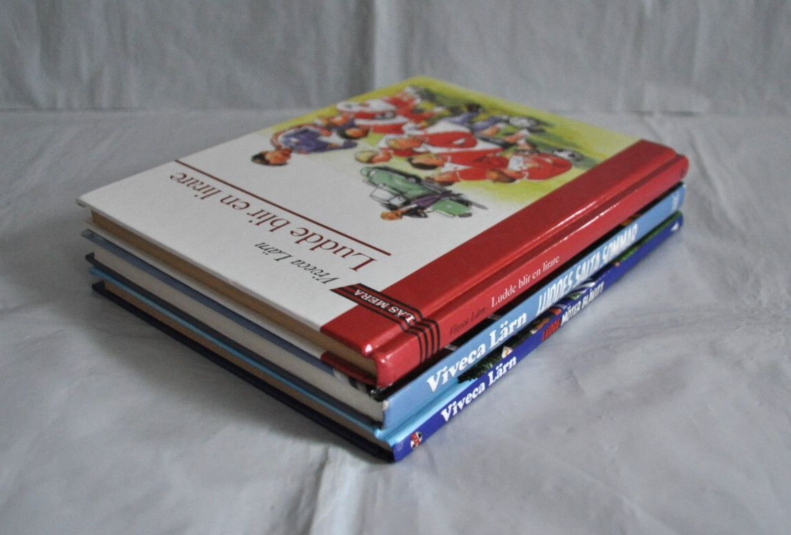 Swedish Edition Lot of 3 Books Ludde by Viveca Lärn Friendship Sport Football