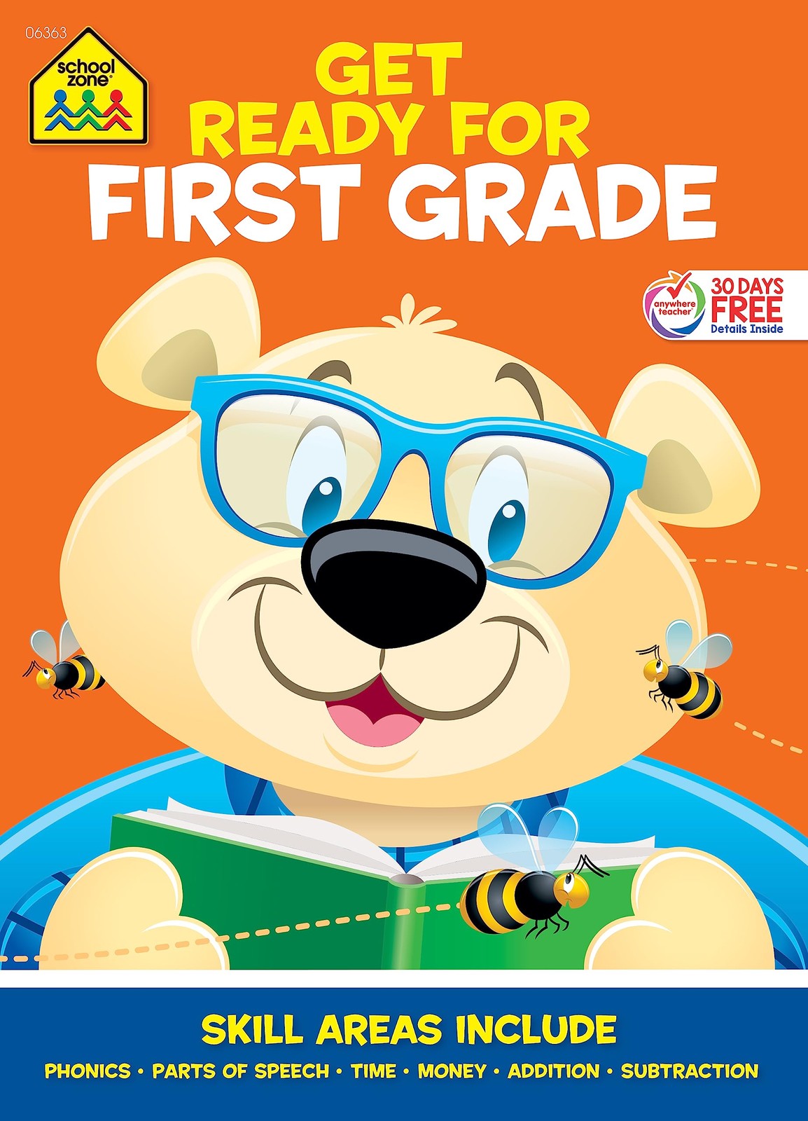 School Zone Get Ready for First Grade Workbook: 256 Pages, 1st Grade, Phonic…