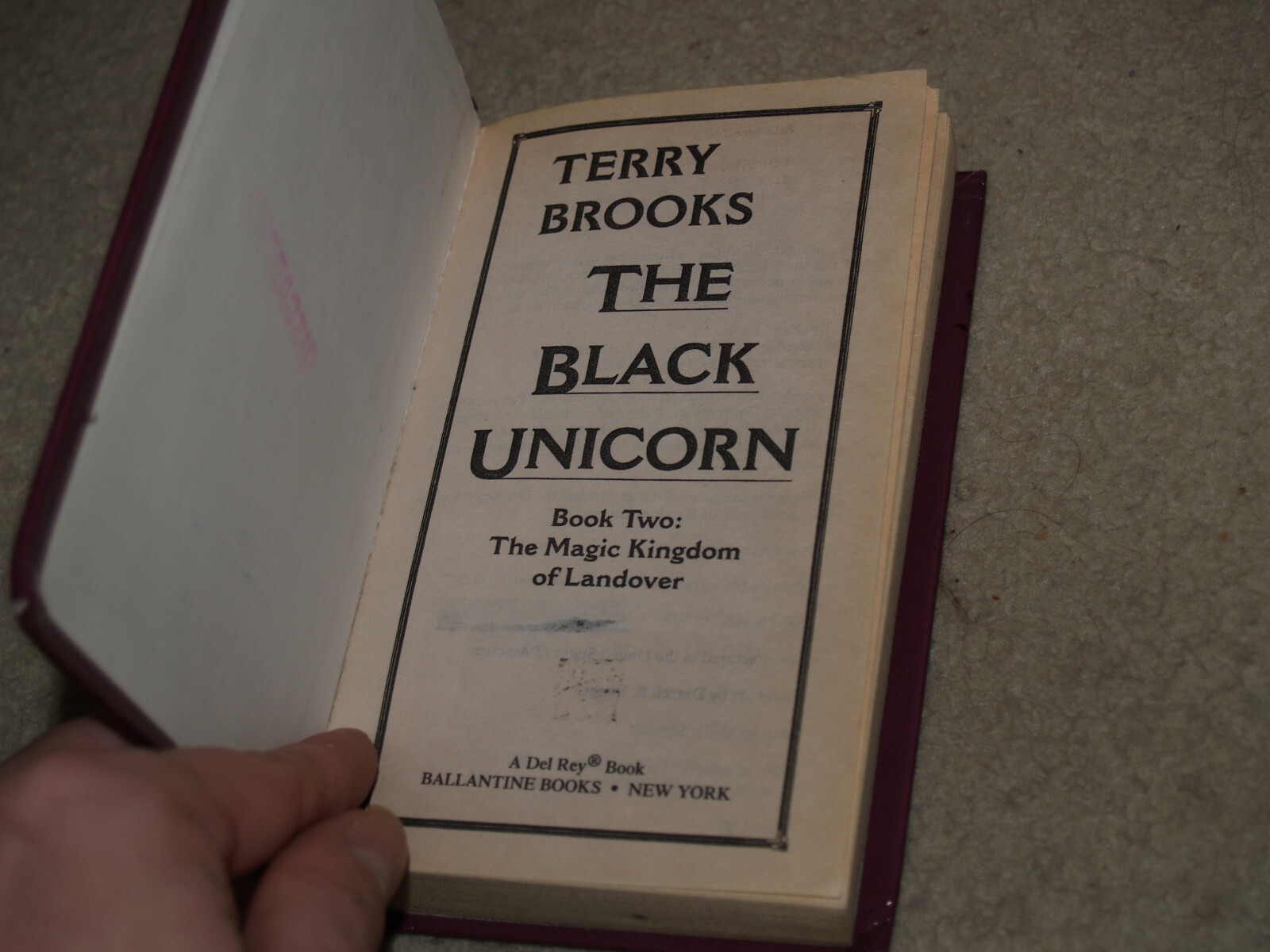 The Black Unicorn Terry Brooks Hardcover 1988 Del Rey Follettbound