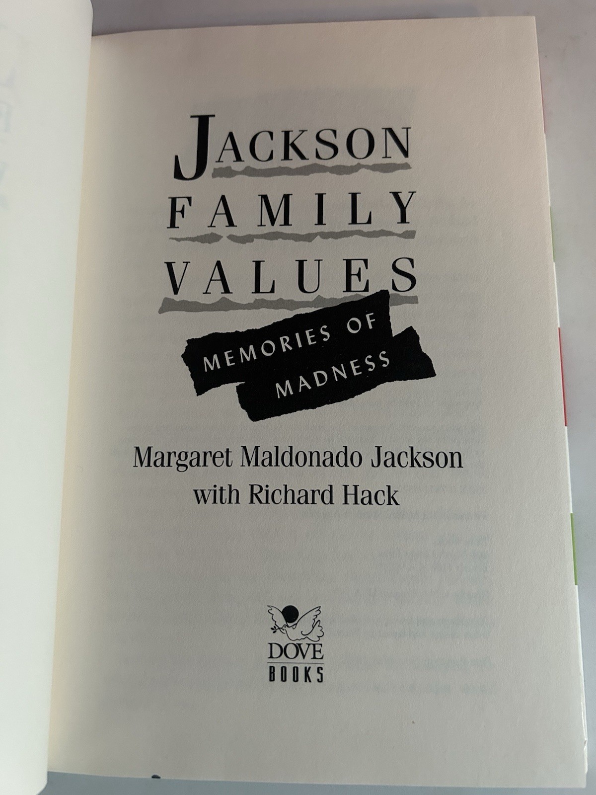 Jackson Family Values by Margaret Maldonado Jackson 1995 Hardcover! Free Ship!
