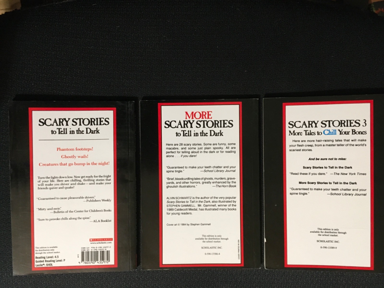 Lot SCARY STORIES TO TELL IN THE DARK + MORE + 3 Alvin Schwartz Kids Horror Set