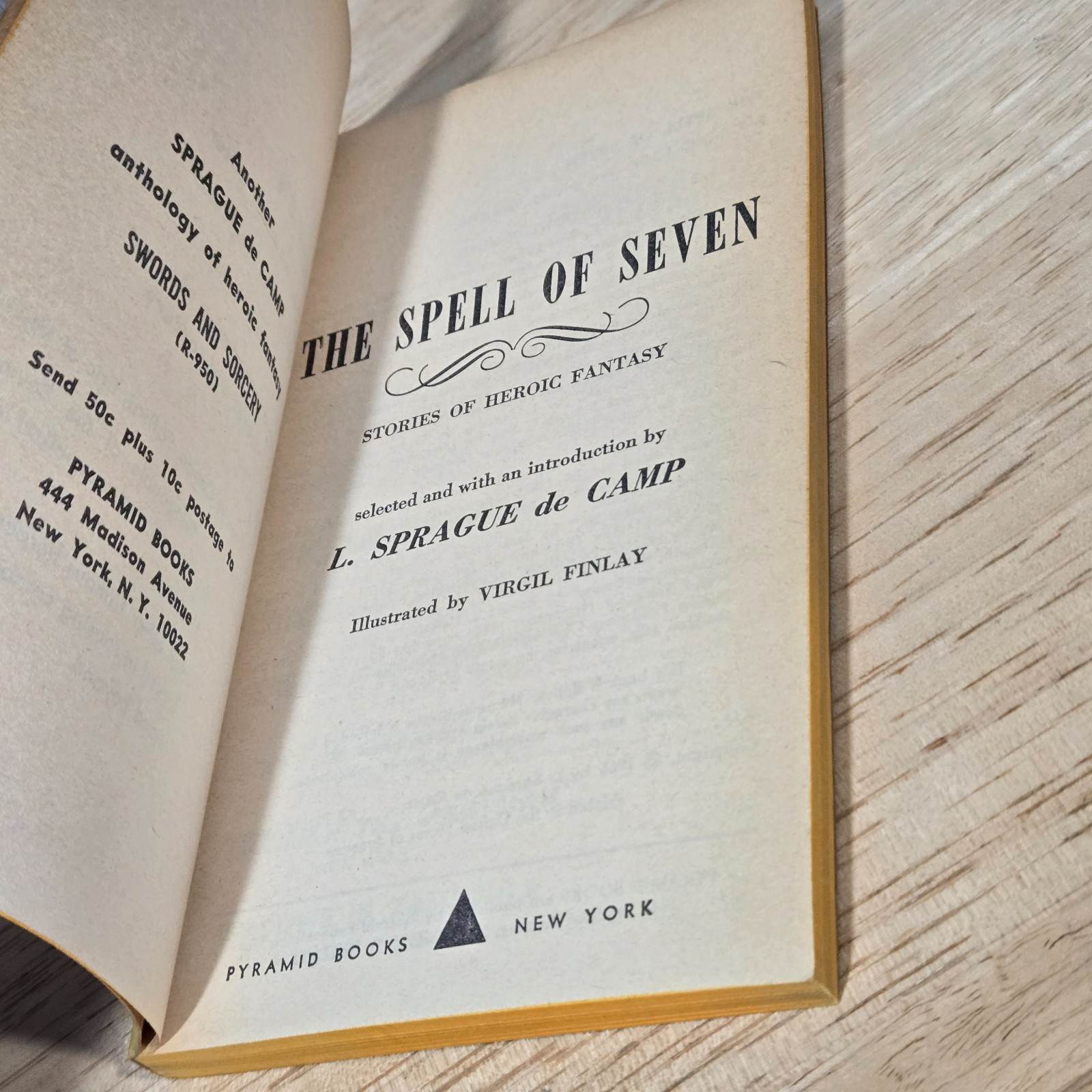 Vtg Spell Of Seven Fantastic Swordsman L Sprague De Camp PB 1st Printing Conan
