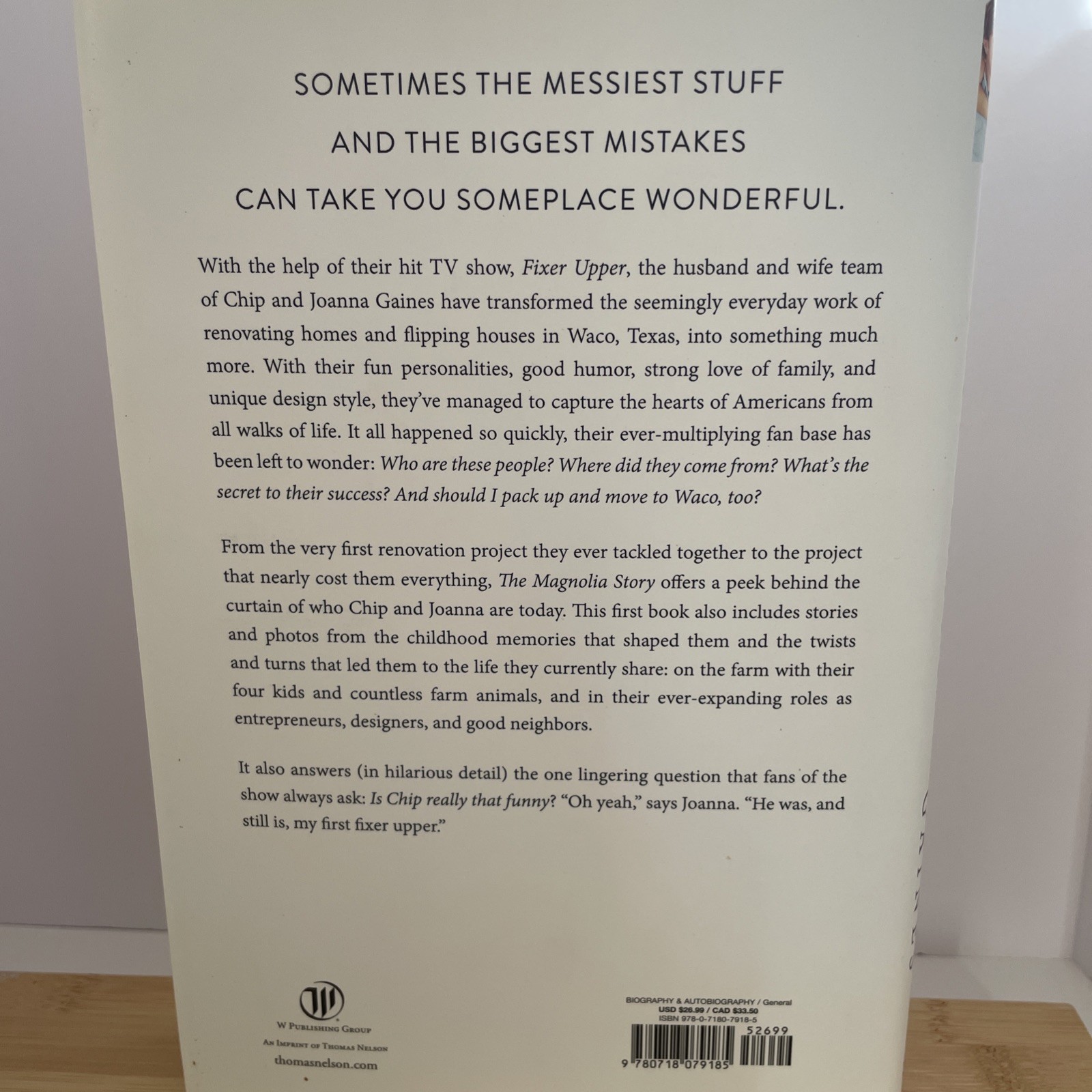 The Magnolia Story Chip and Joanna Gaines Hardcover 184Pages Pre-owned Very Good