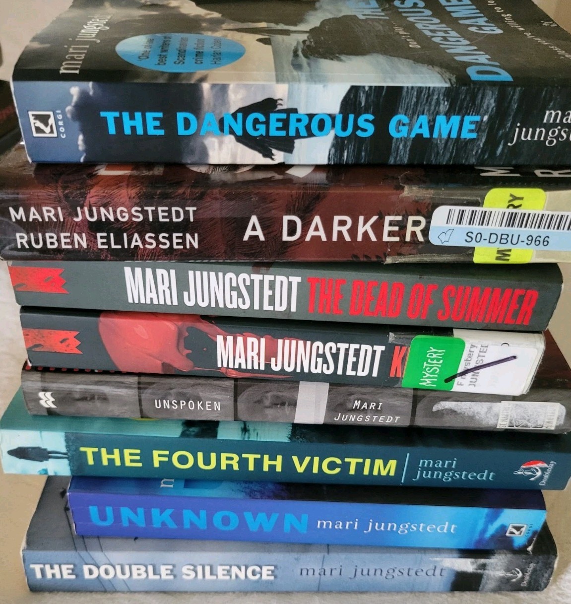 Lot Of 8 Mari Jungstedt Scandinavian Thrillers, Very Good