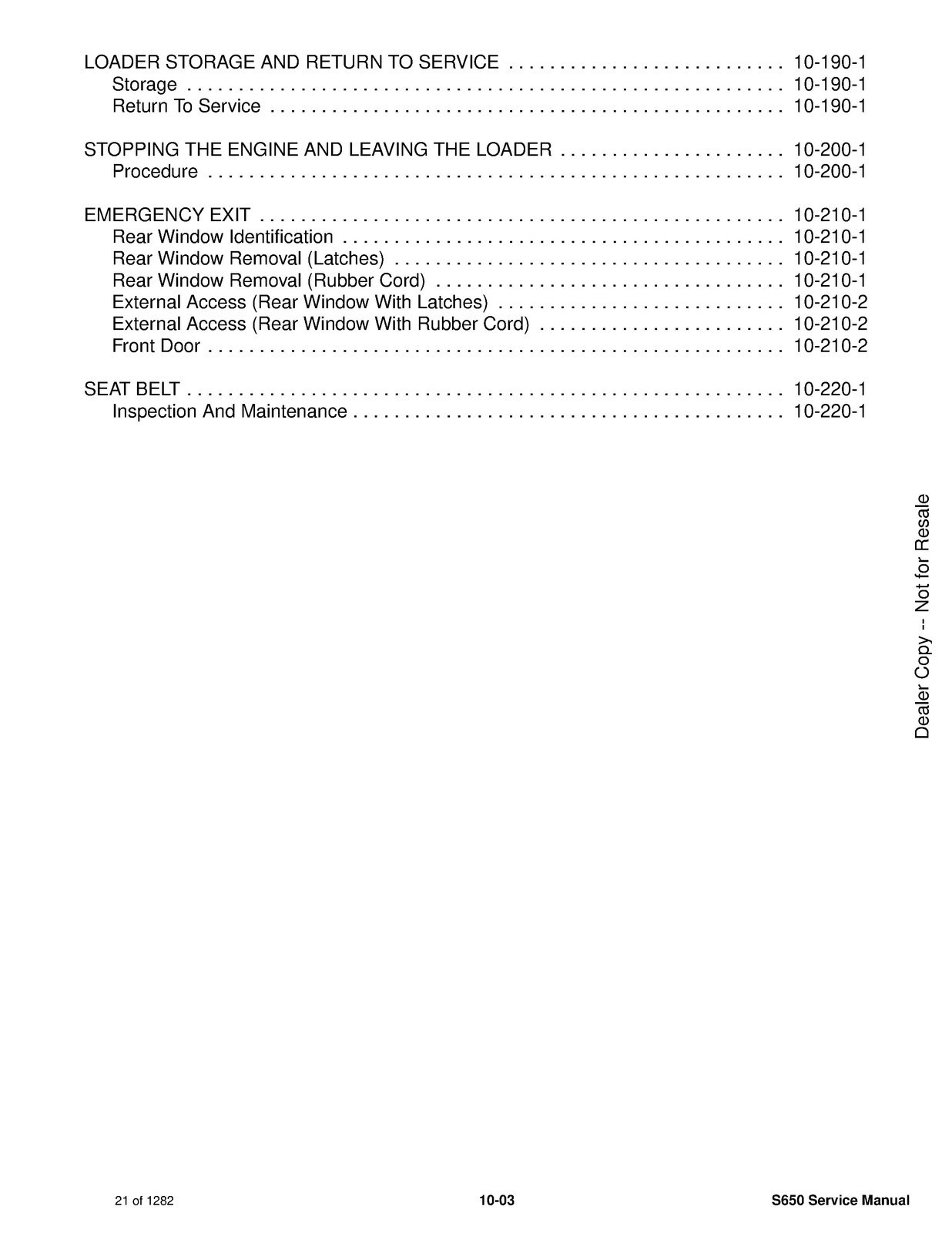 BOBCAT S650 Skid Steer Loader Service Manual SN A3NV11001 Up 2018, FOLDOUTS