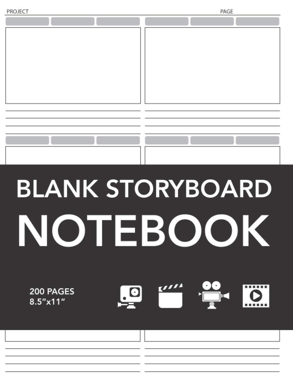 Blank Storyboard Notebook 169 Sketchbook Pad For Directors, Animators Creati…