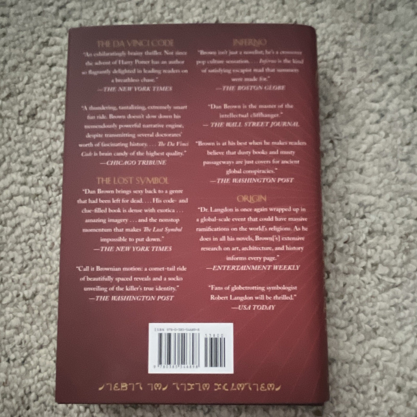 Dan Brown The Secret of Secrets Hardcover Novel w/ Dust Jacket 2025 Langdon