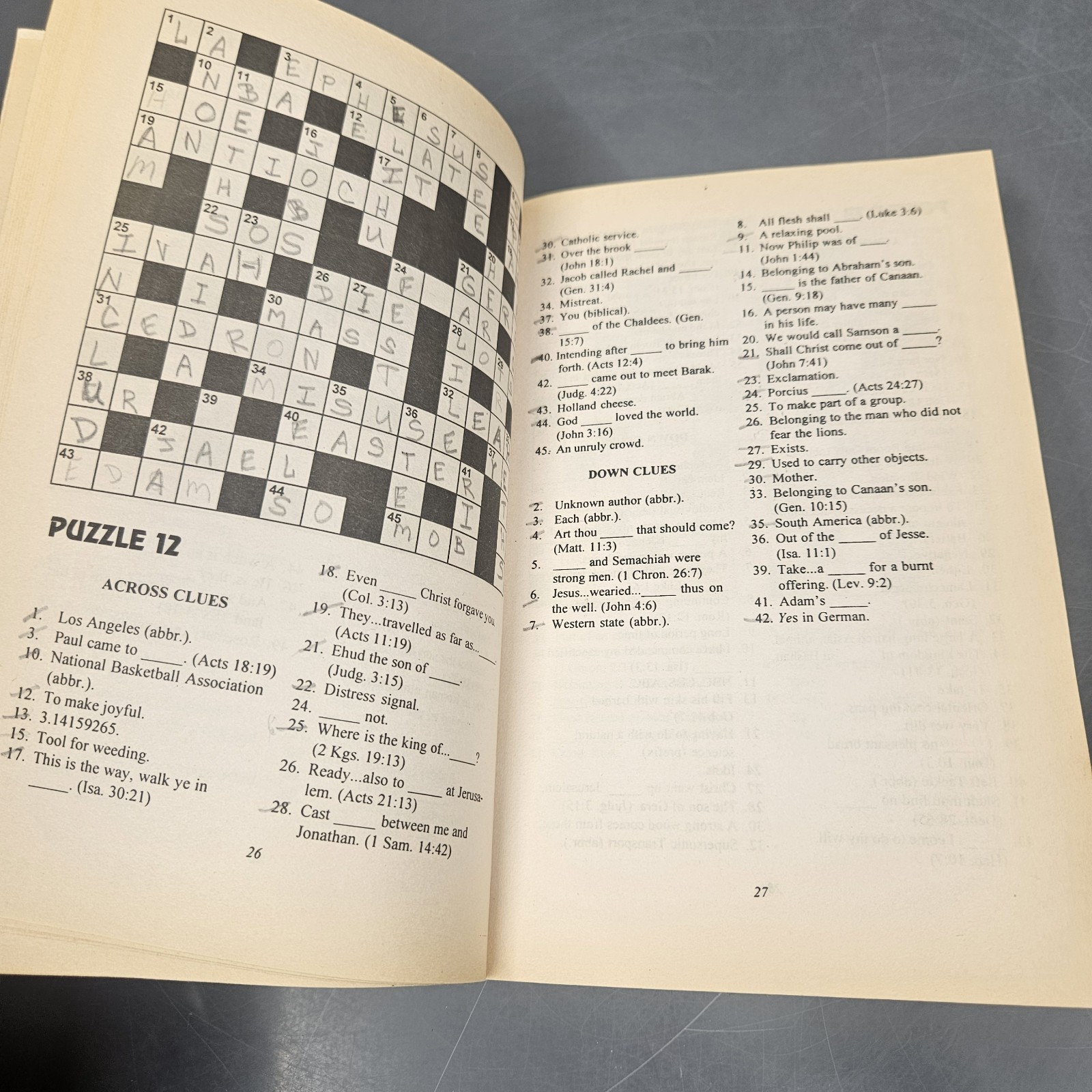 The Jumbo Bible Crossword Collection Over 400 Pages Religious Mental Exercise