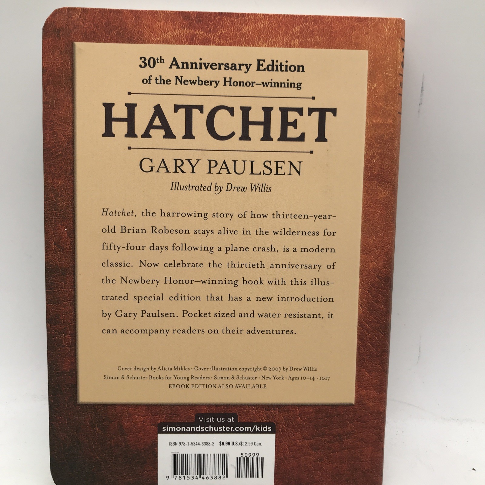 Signed Hatchet by Gary Paulson, 30th Anniversary Edition Autographed Book