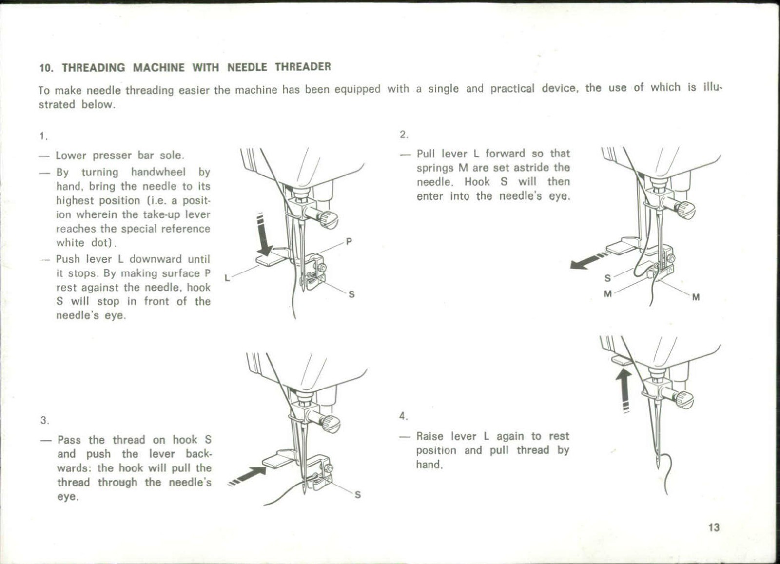 NECCHI Silvia Multimatic 584 Maximatic 586 Instruction Manual – WIRE BINDER