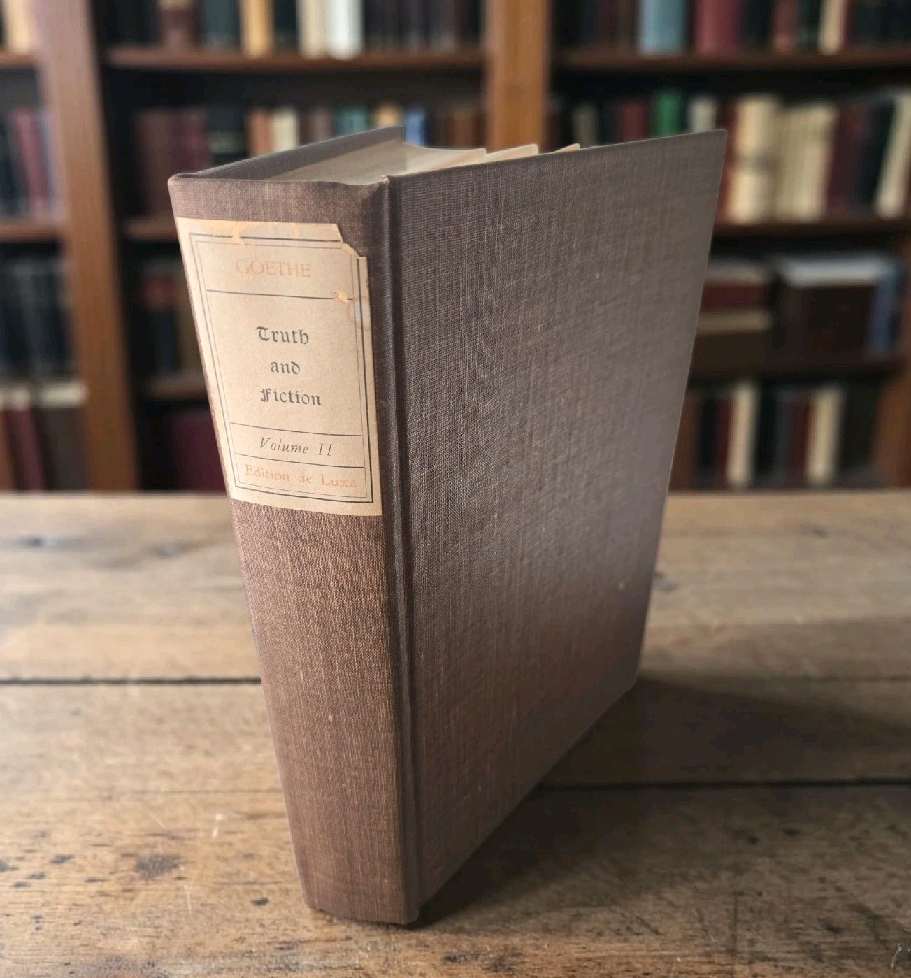 1902 Truth and Fiction By J W Goethe Luxury Edition #15 of 1,000