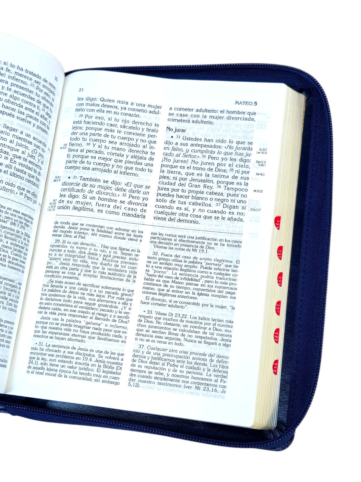 Biblia Latinoamérica de Lujo Letra Grande – Edición Pastoral Cierre Indice Azul