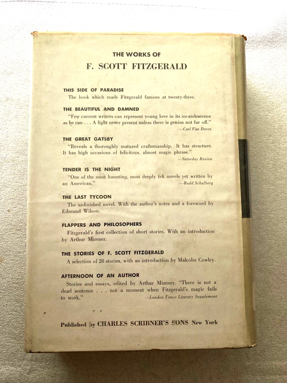 The Short Stories of F. Scott Fitzgerald (1951, Hardcover)