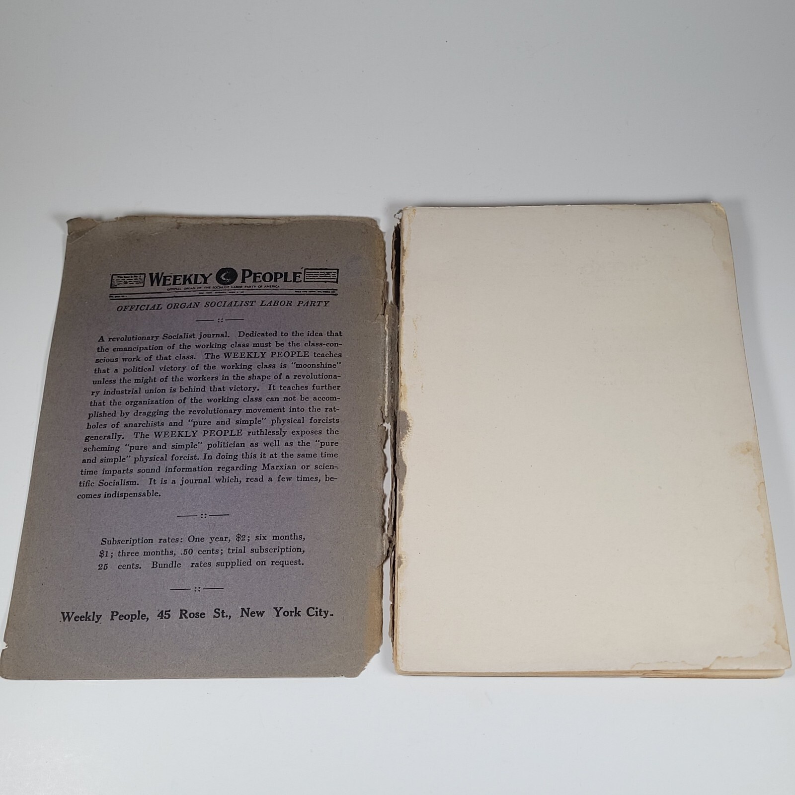 The Gotha Program by Karl Marx New York Labor News 1922 Lots of Wear Rare HTF