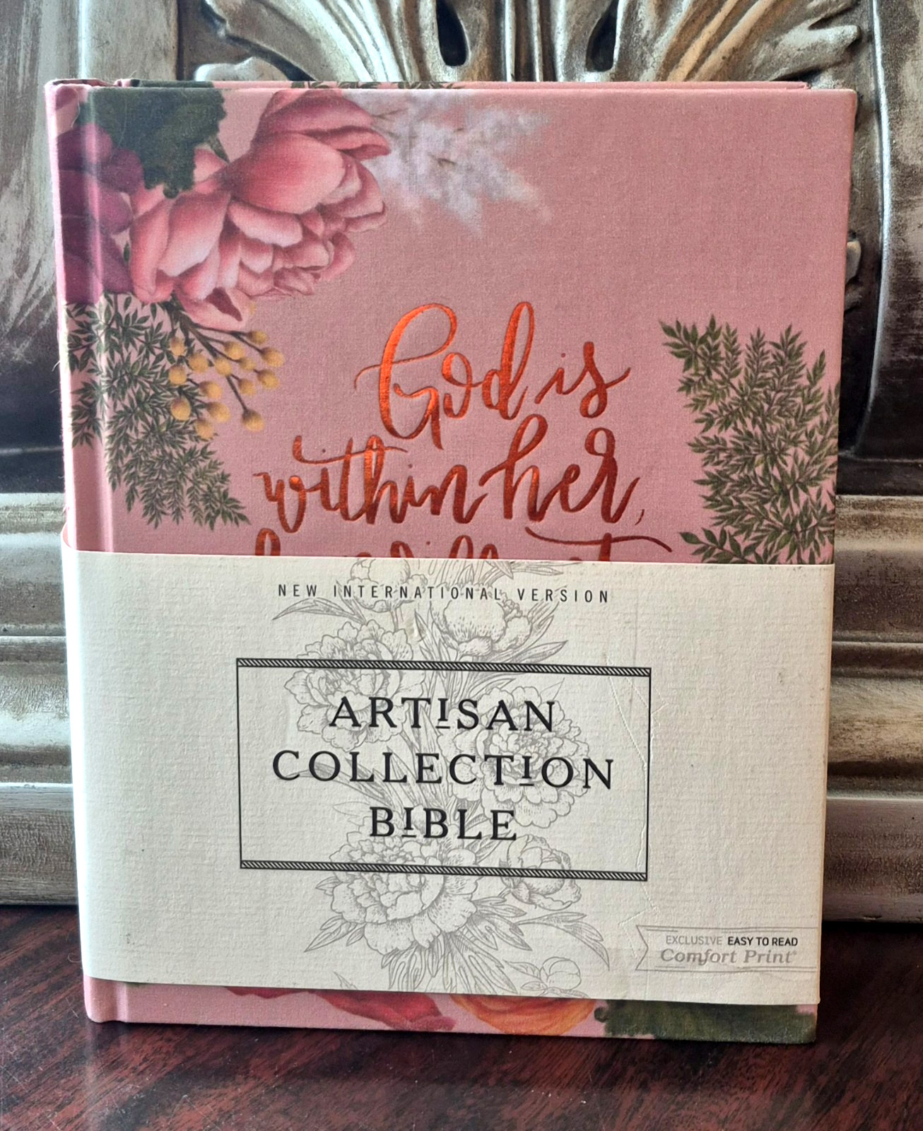 NIV Artisan Collection Journaling Bible (Hardcover Pink Floral, Red Letter) NEW