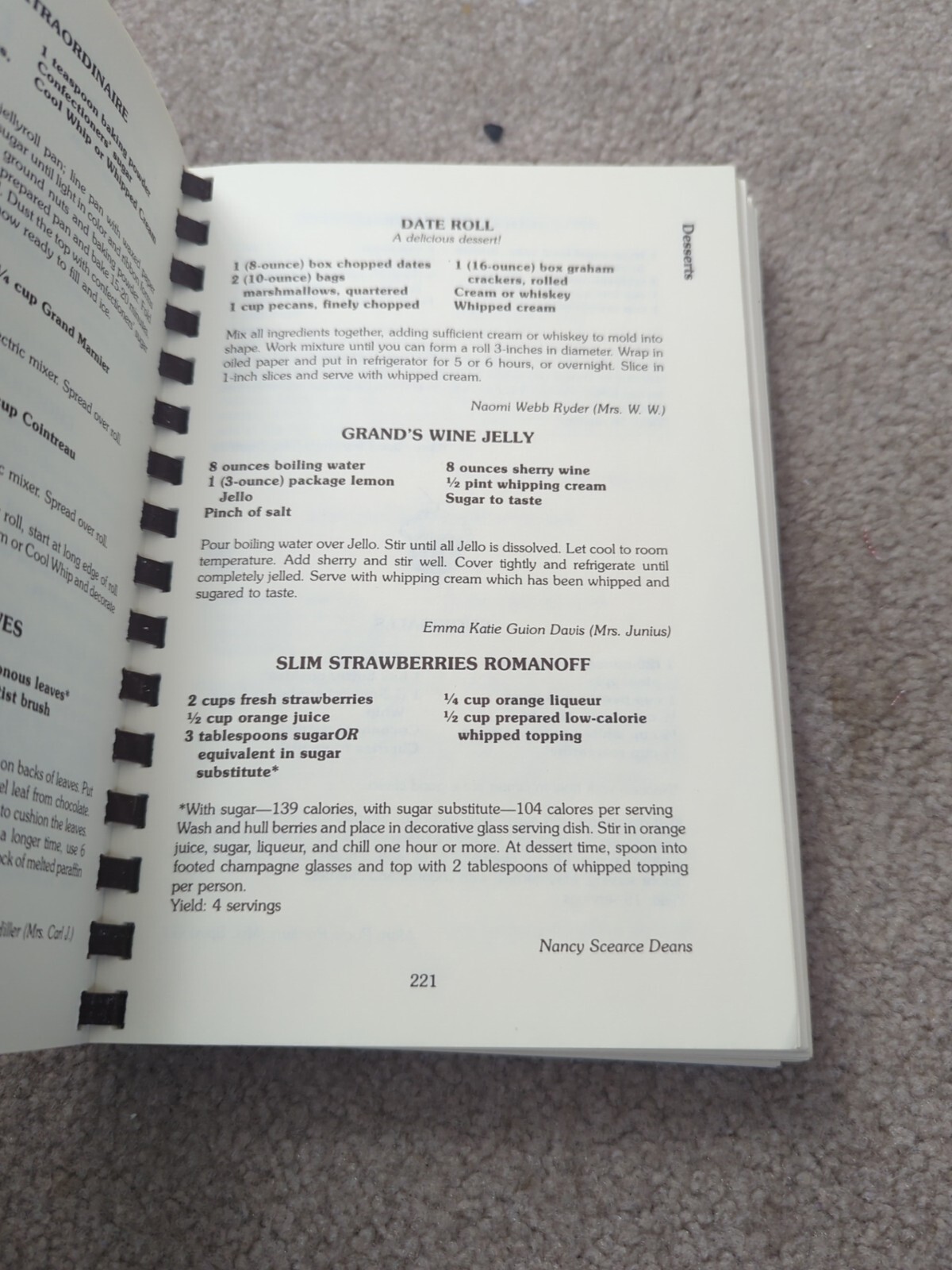 Christ Episcopal Church New Bern, NC Spiral Cookbook 1981 400+ Pages