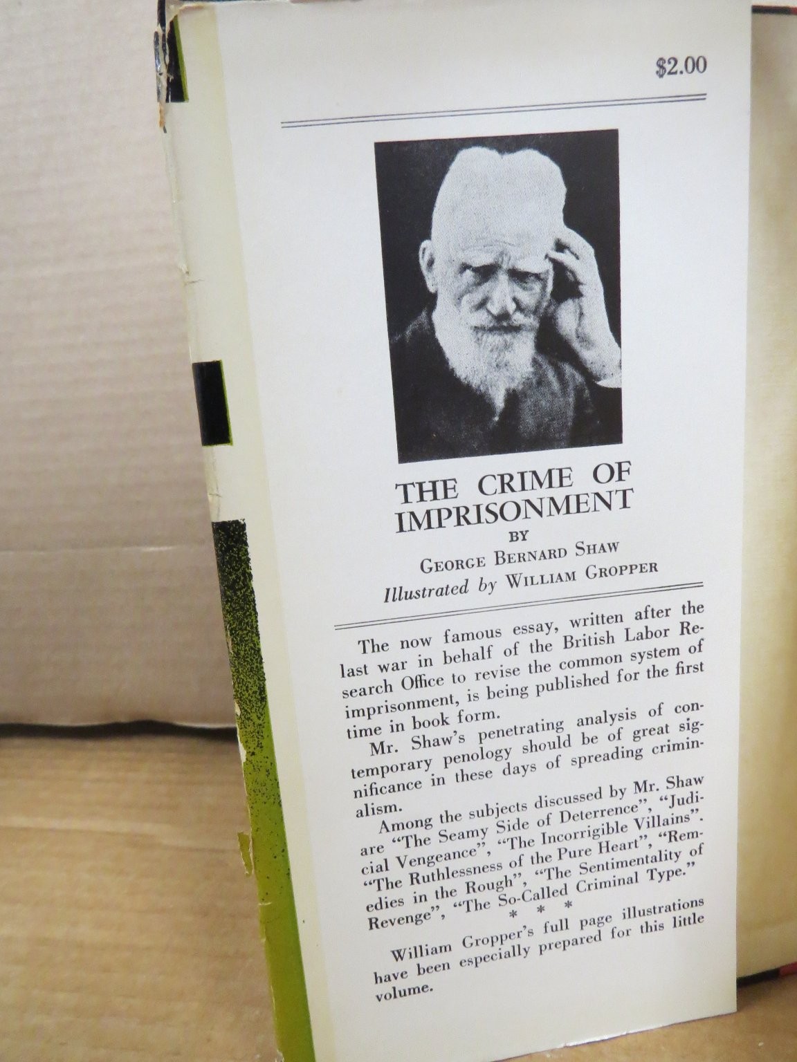 The Crime of Imprisonment George Bernard Shaw 1946 Illustrated William Gropper