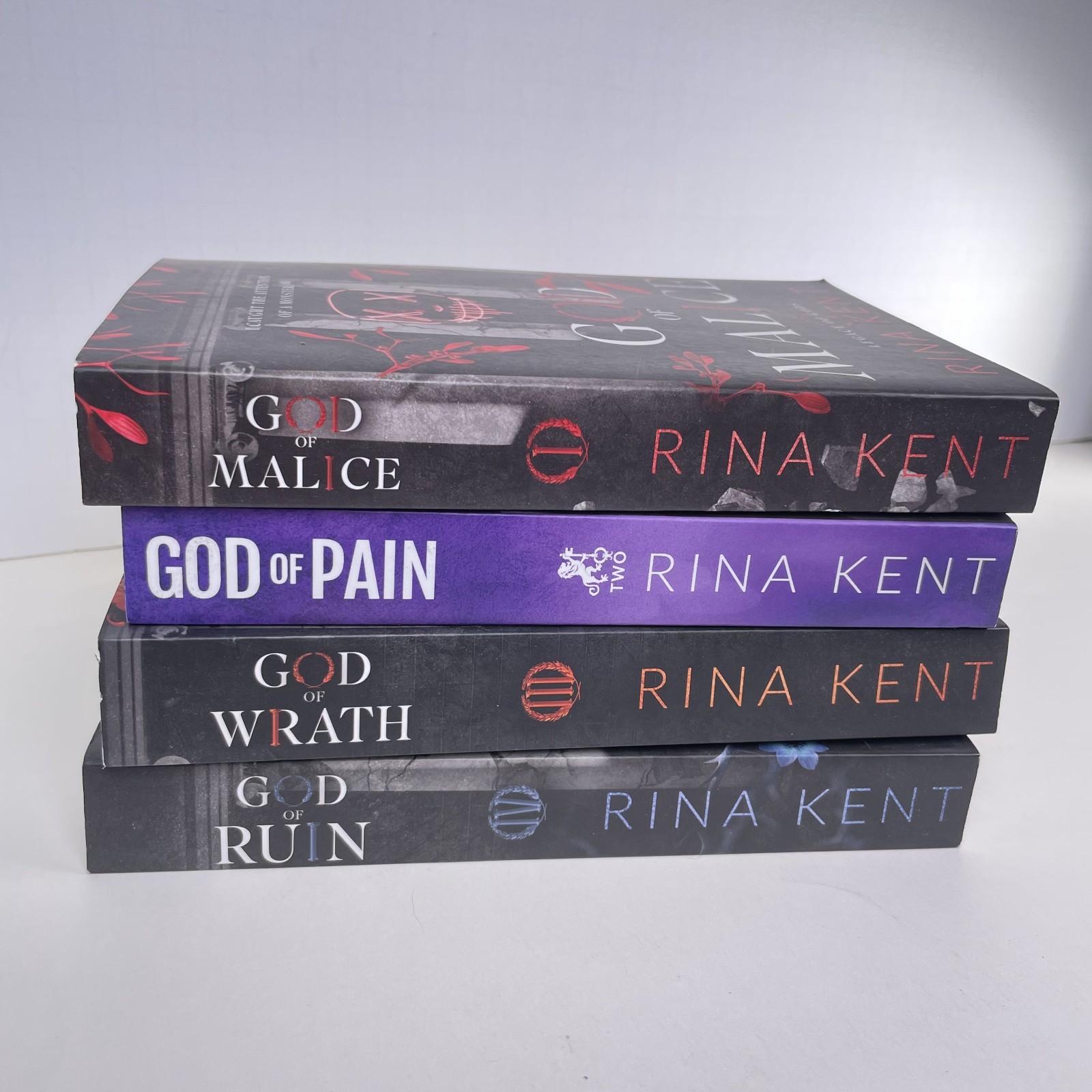 Legacy of Gods Series by Rina Kent Set Lot of 4 Dark Romance PB Books Collection