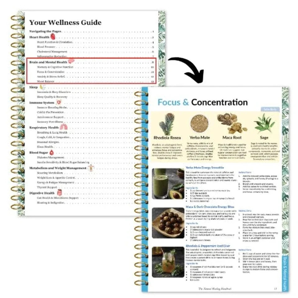 The Natural Healing Handbook – Ancient Herbal Remedies Spiral-Bound Guide