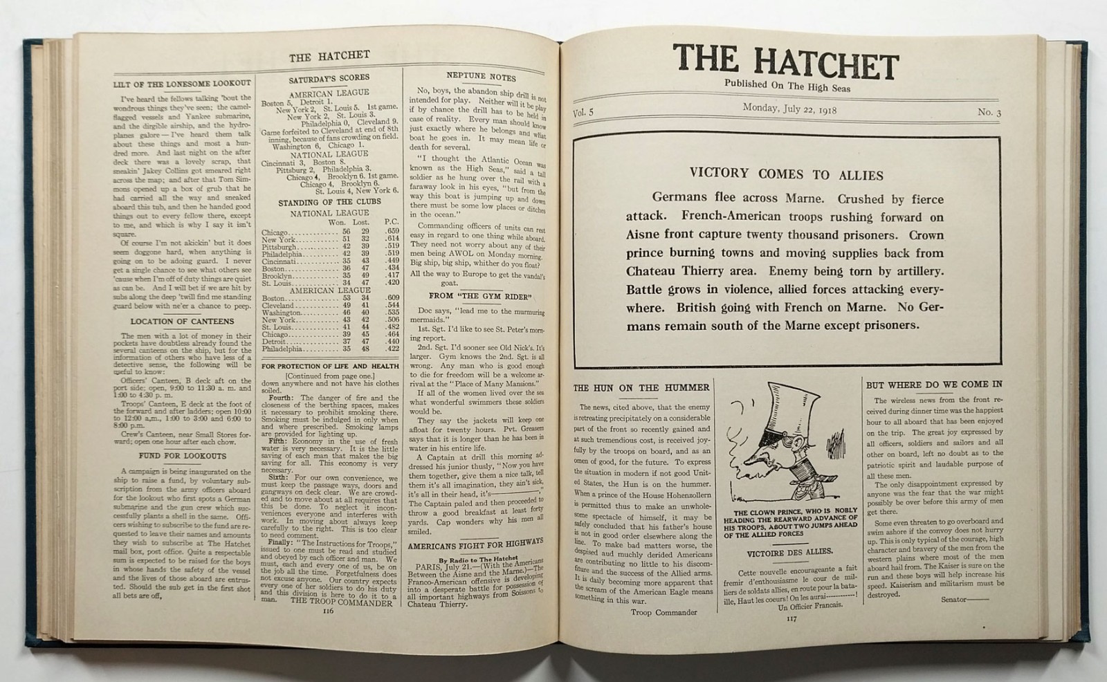 The Hatchet Of The USS George Washington HC Compilation Newspaper WWI