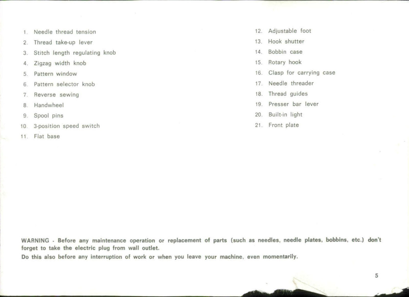 NECCHI Silvia Multimatic 584 Maximatic 586 Instruction Manual – WIRE BINDER