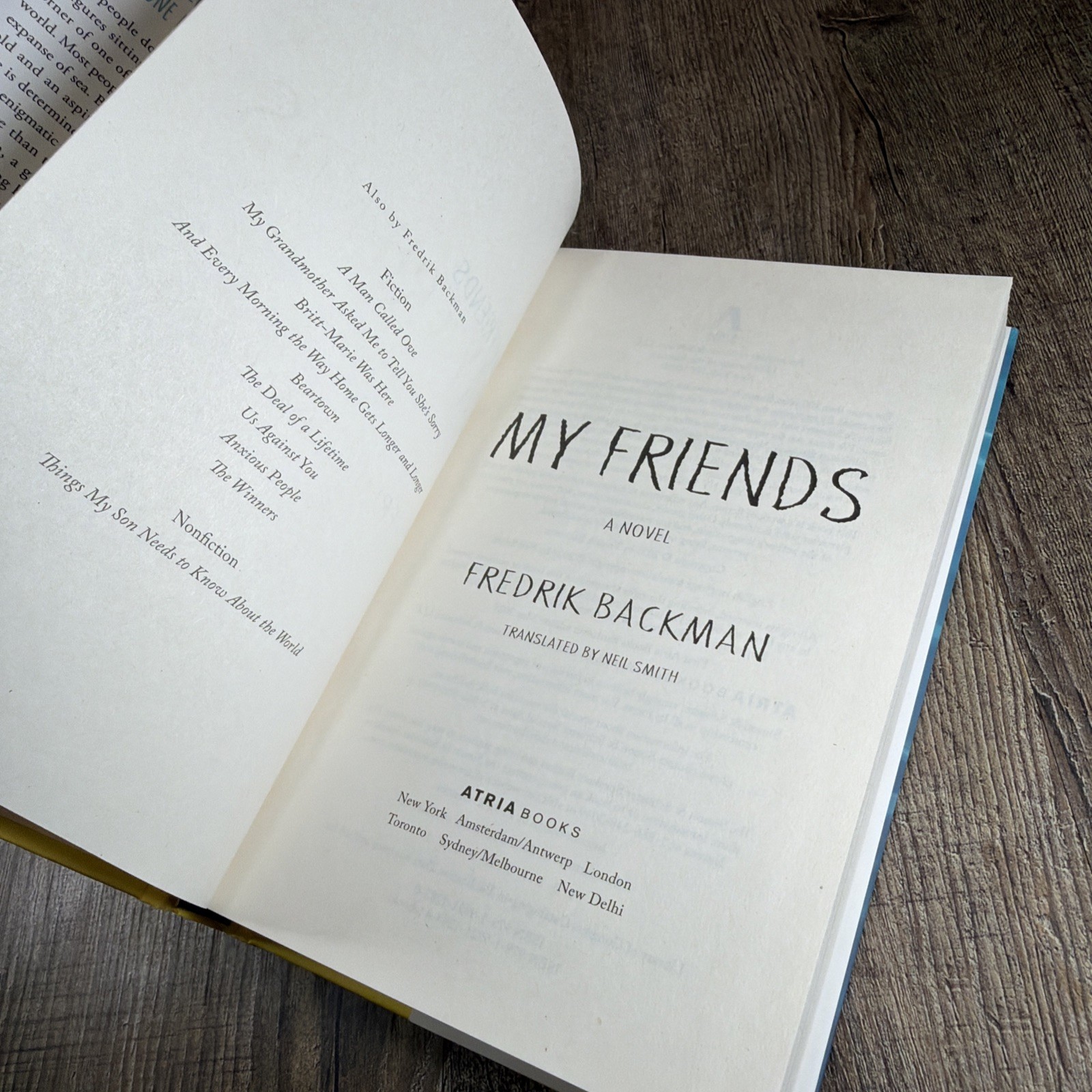 My Friends: A Novel | Fredrik Backman | 2025 Hardcover | 1st Edition
