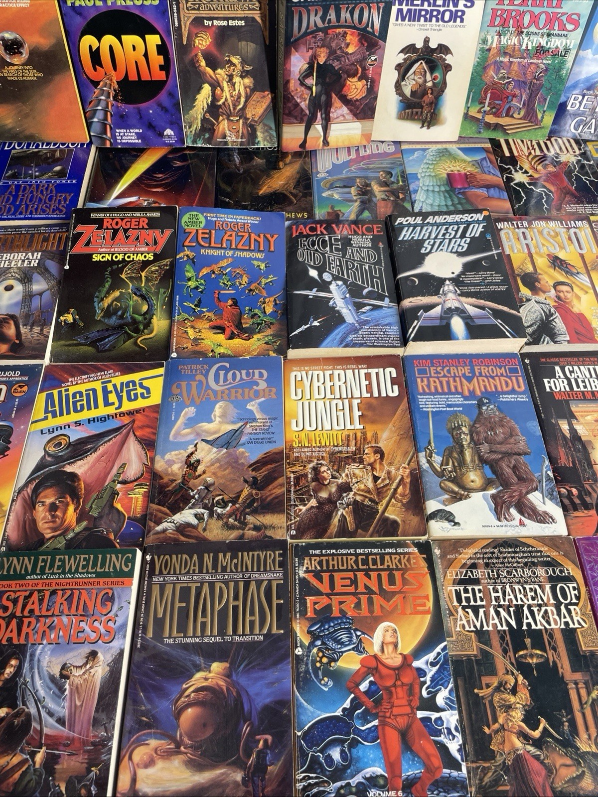 5 Pounds Assorted Science Fiction Paperback Books Mass Market Various Good