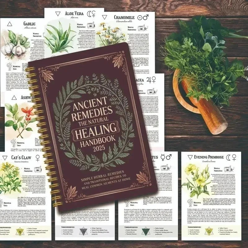 ANCIENT REMEDIES THE NATURAL HEALING HANDBOOK SPIRAL-BOUND GUIDE Notebook