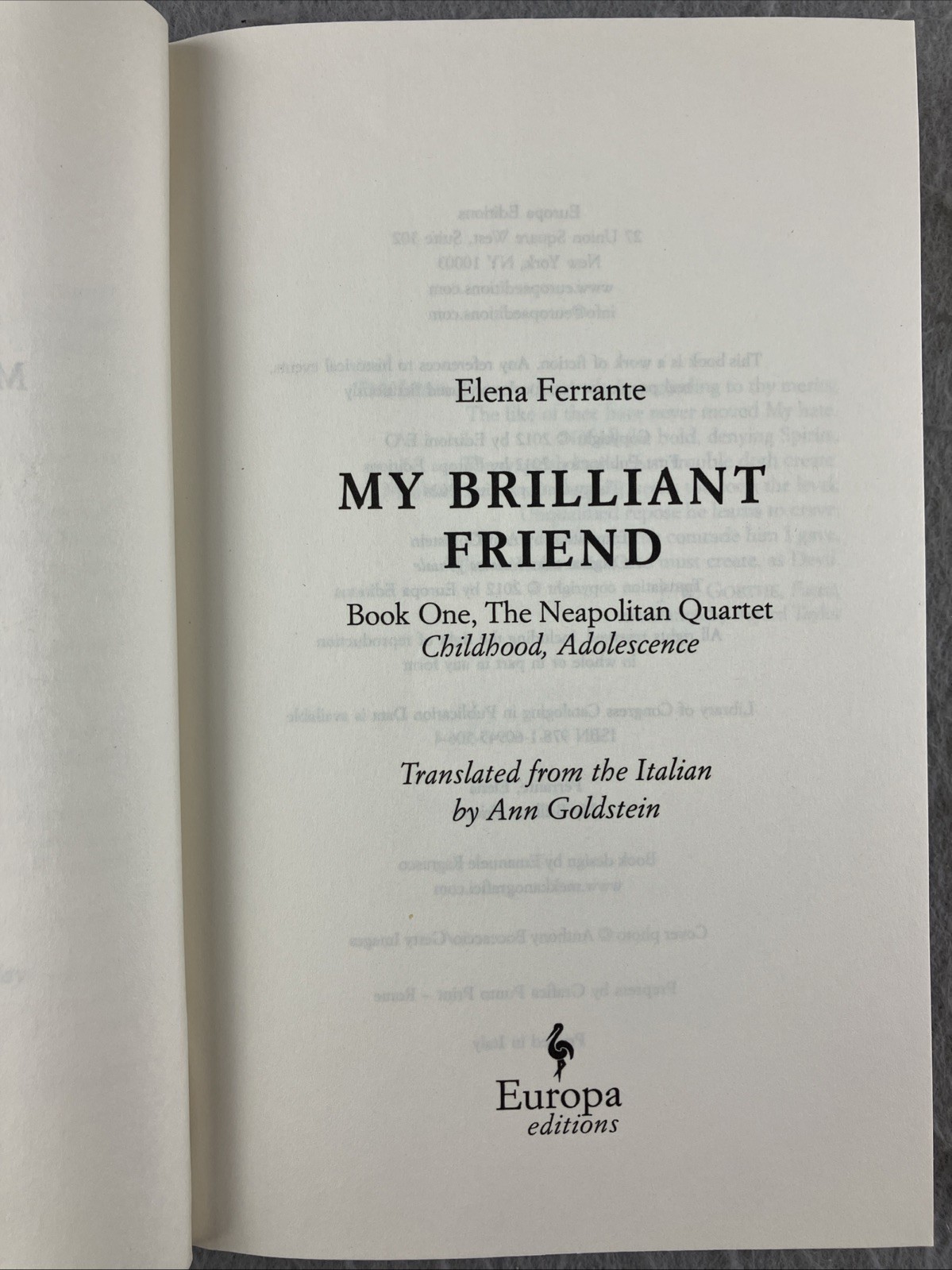 The Neapolitan Novels box set by Elena Ferrante (Europa Editions, paperback) 1-4