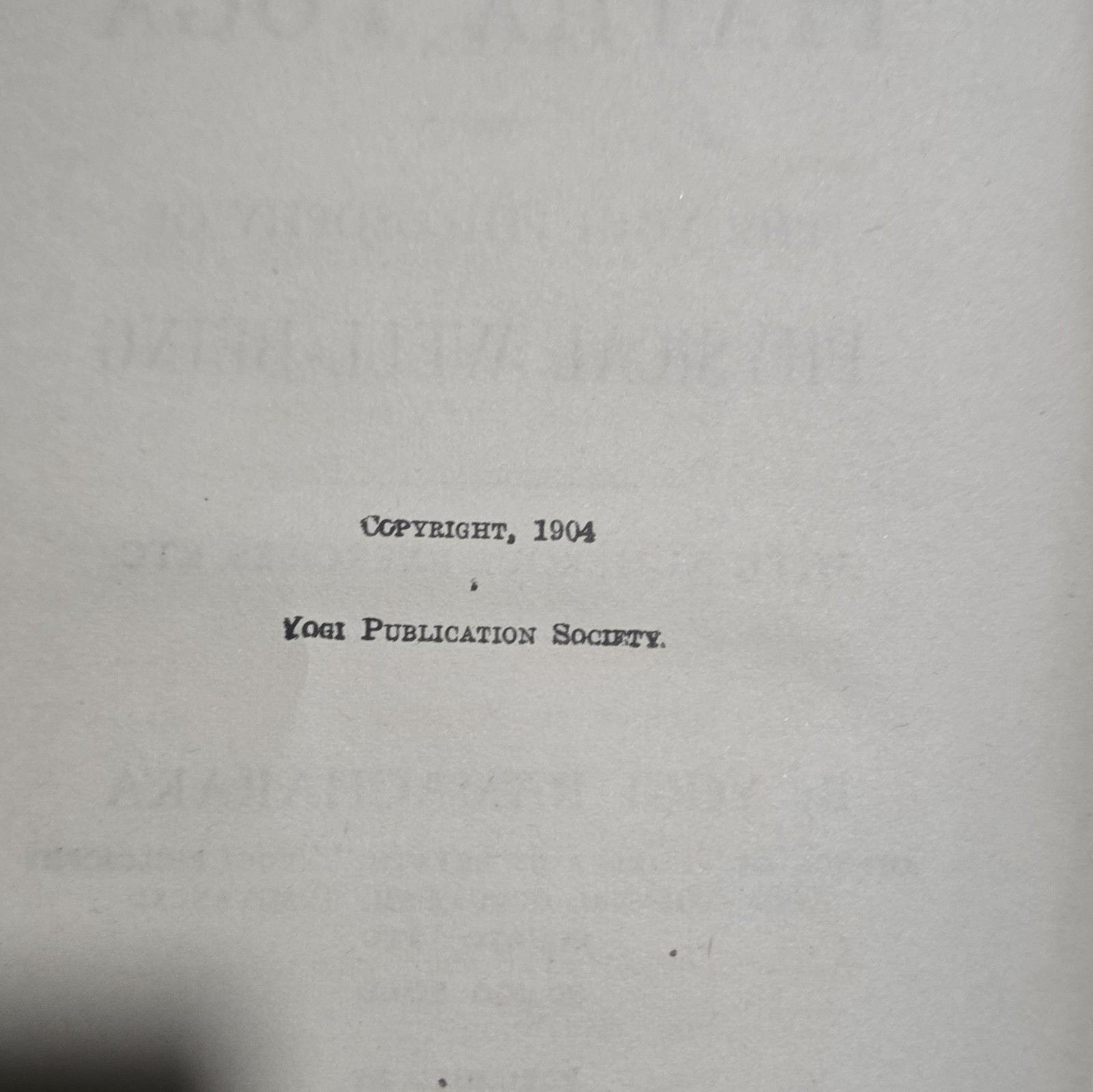 Yogi Ramacharaka Hatha Yoga or the Yogi Philosophy HC 1904