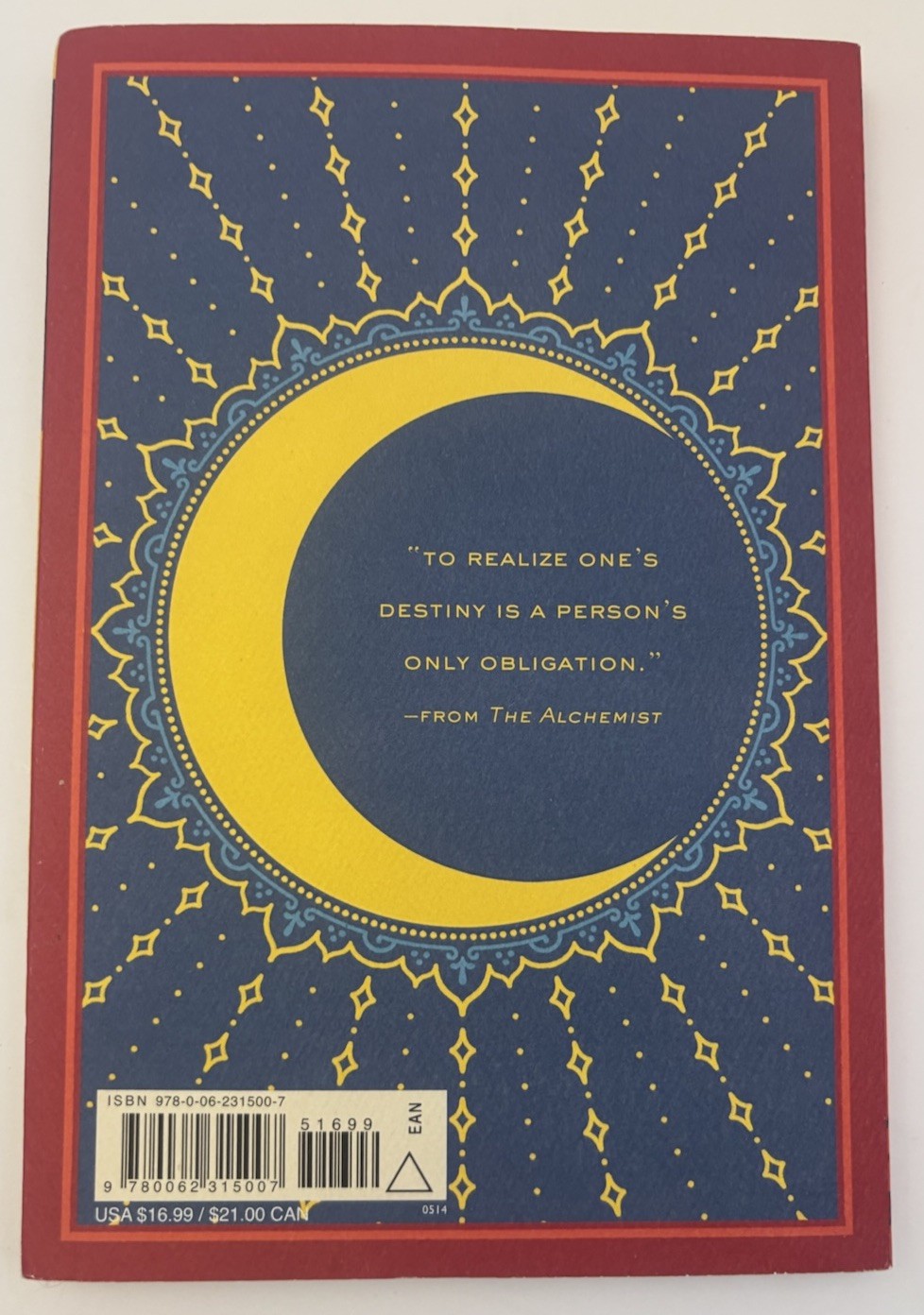 The Alchemist 25th Anniver Ed Paulo Coelho Hardcover Iconic Red Sun Cover