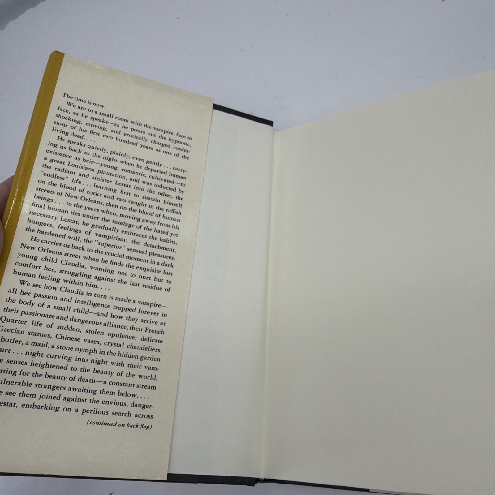 Vintage 1976 Interview With The Vampire Anne Rice First Book Club Edition HCDJ