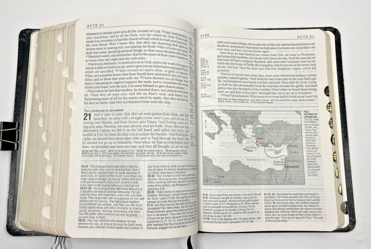 Life Application Study Bible KJV Large Print Black Bonded Leather Tyndale