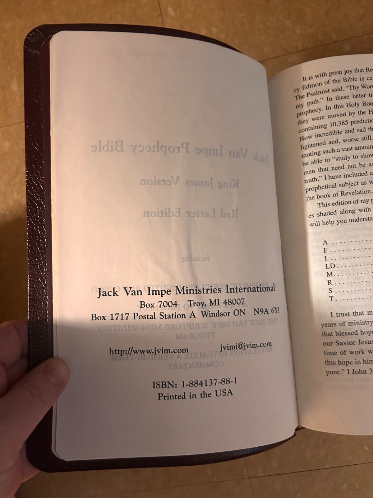 Jack Van Impe Prophecy Leather Bible New 2nd Edition King James Version Poster