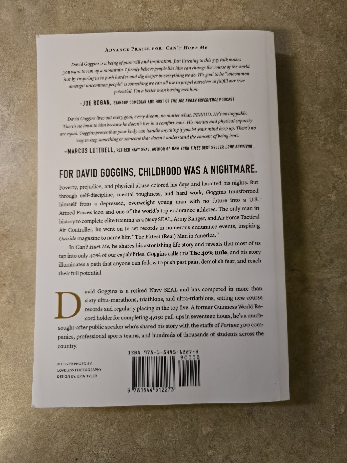 Can’t Hurt Me David Goggins Paperback 2018 NYT Bestseller Self Help Motivation