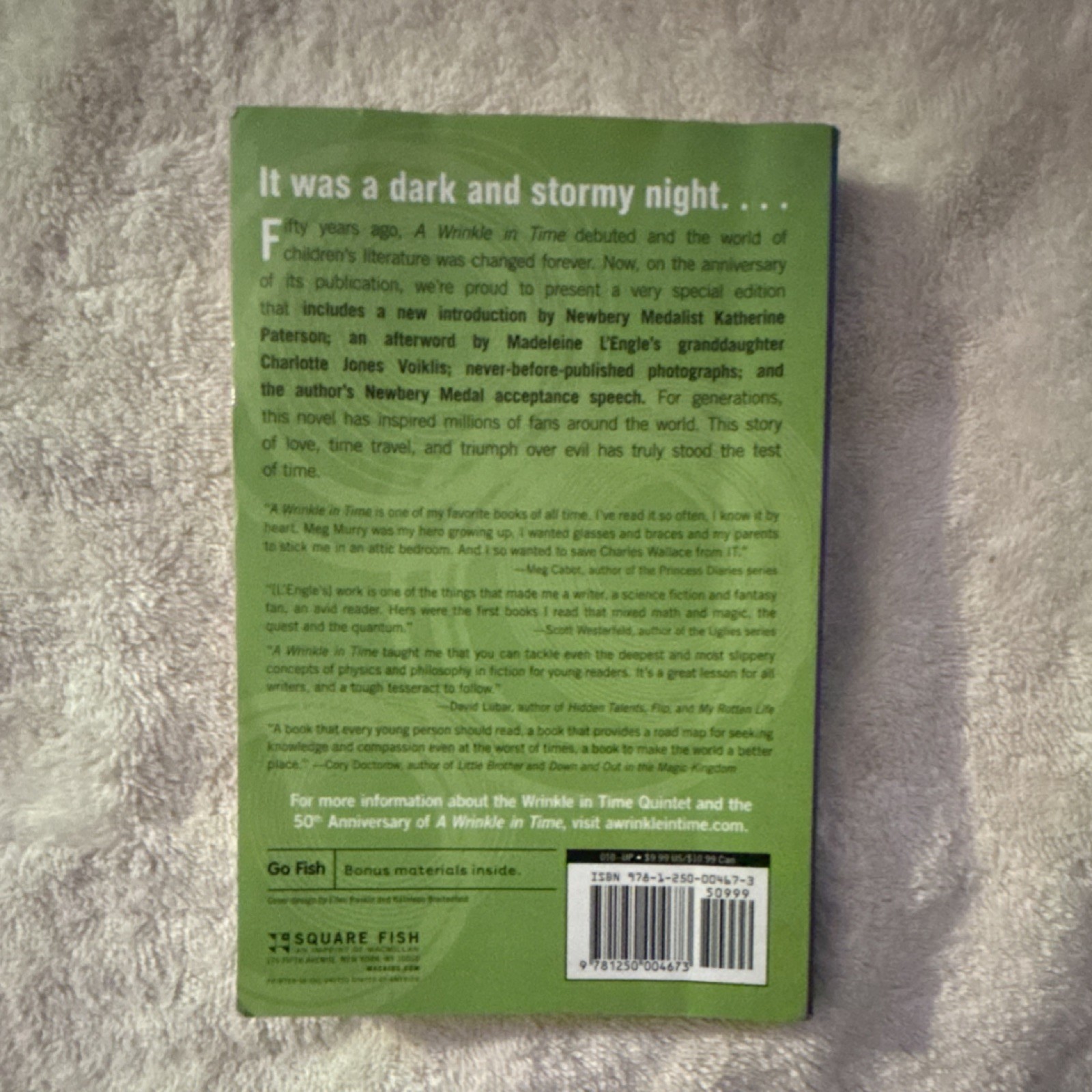 Madeleine L’Engle A Wrinkle in Time 50th Anniversary Trade Paperback Square Fish
