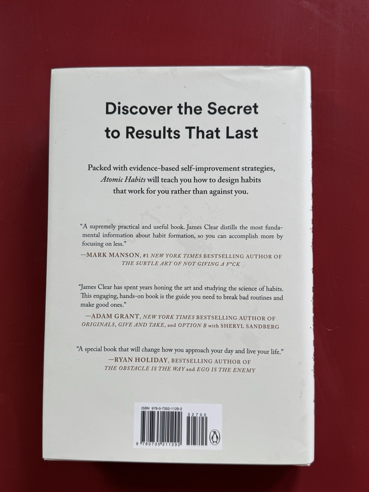 Atomic Habits by James Clear (2018) Hardcover w/ Dust Jacket