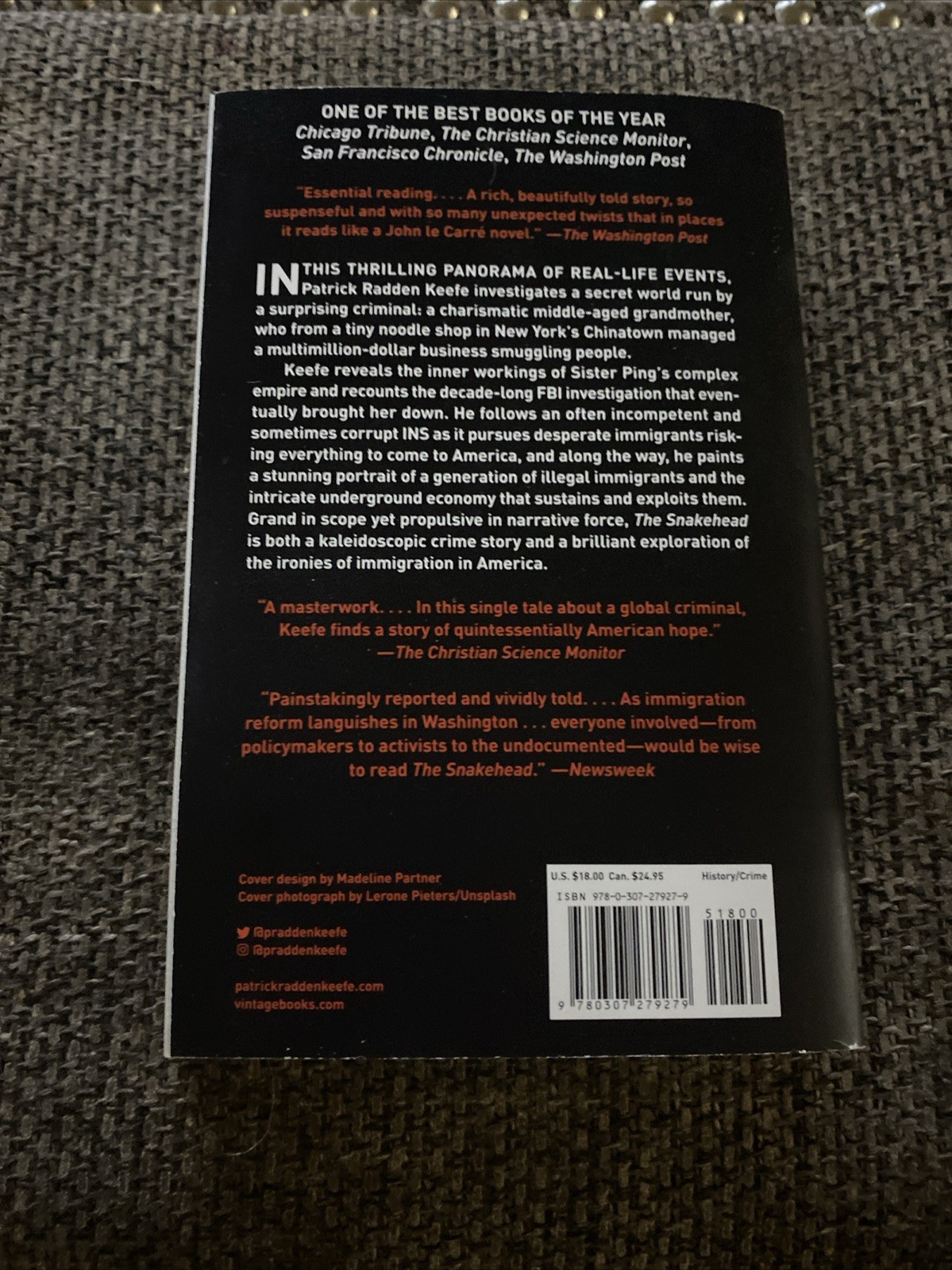 Snakehead An Epic Tale of the Chinatown Underworld Patrick Keefe