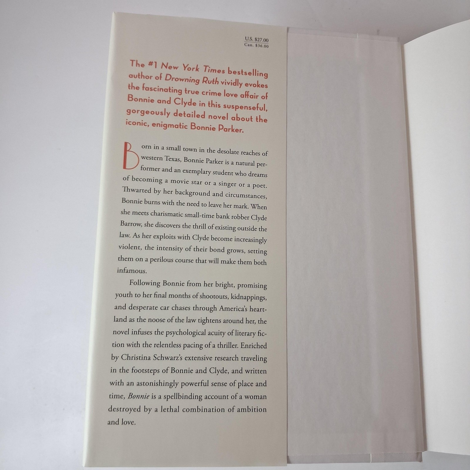 Bonnie Christina Schwarz Atria Books White HC Dust Jacket 2020 USA First Edition
