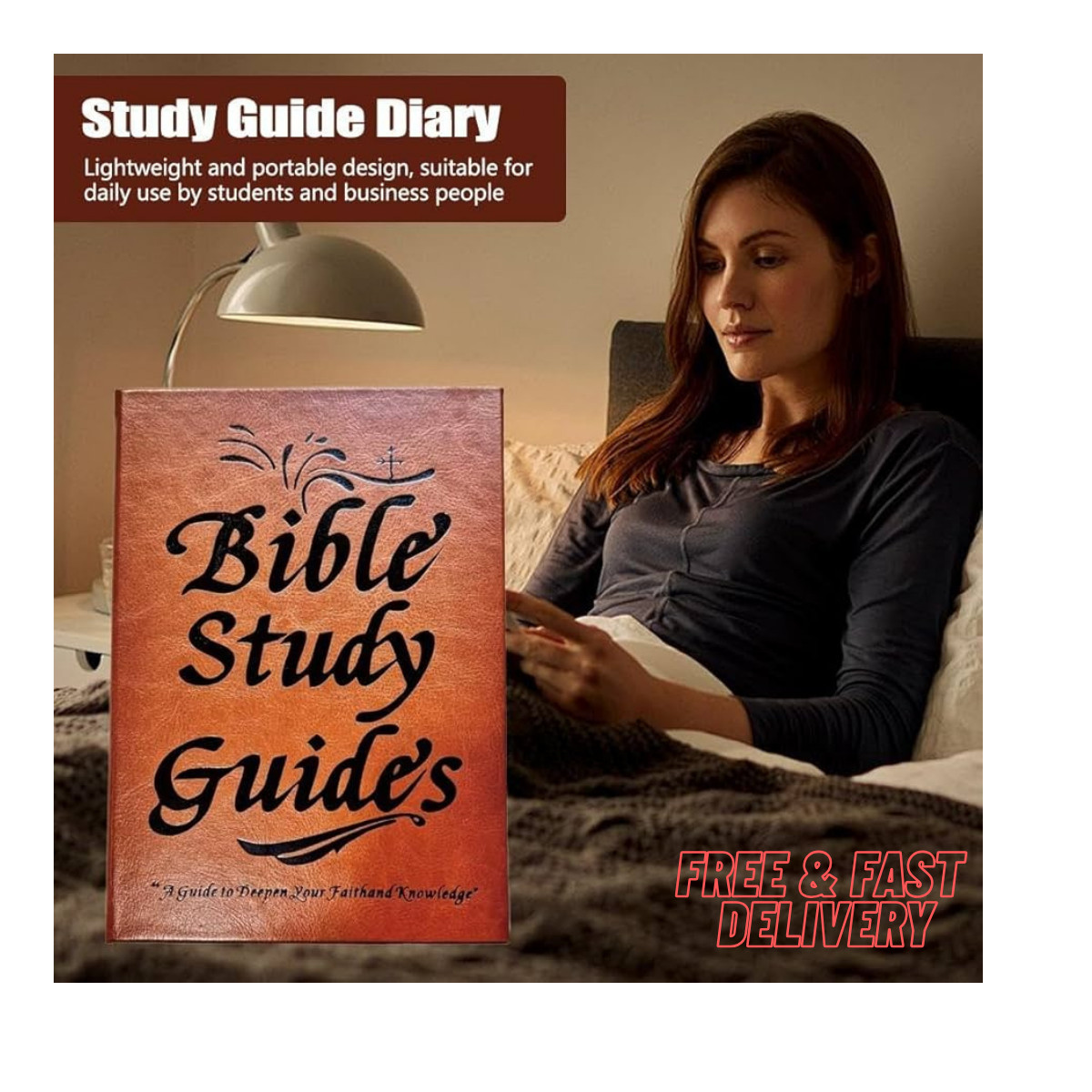 66-Page Bible Study Guide Daily Devotional Journal & Study Notebook Planner