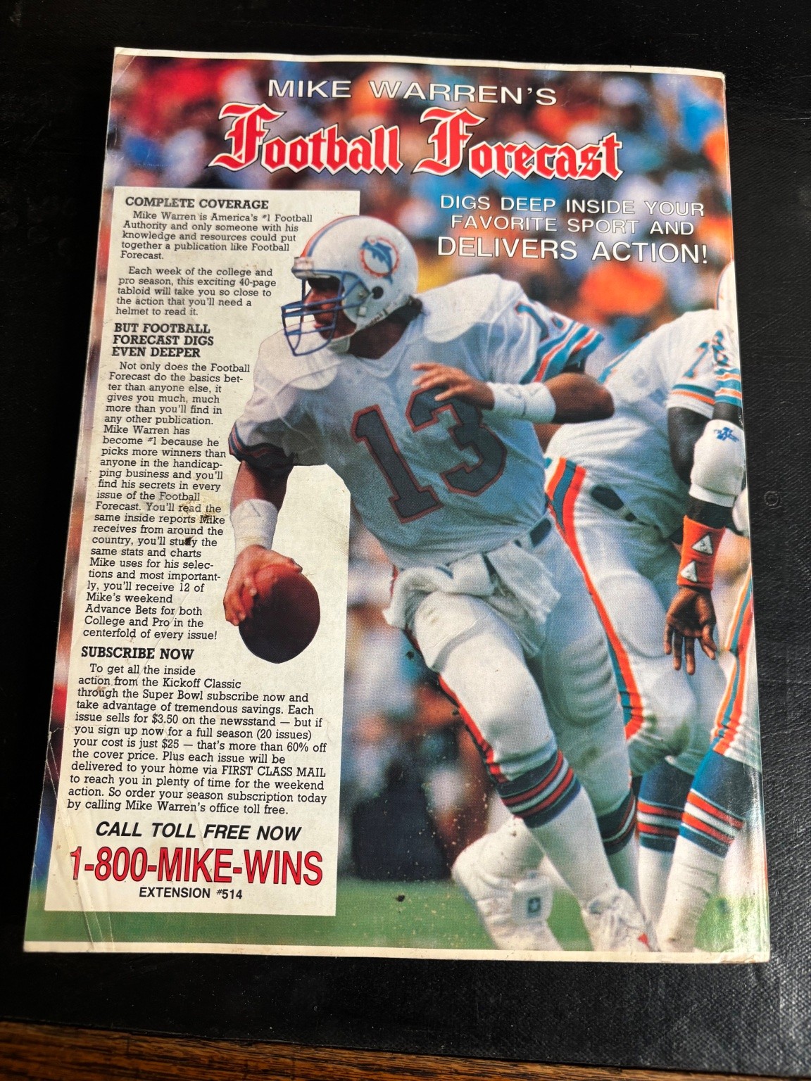 Mike Warren’s 1987 Football Bettor’s Guide Pro College 288 Pages