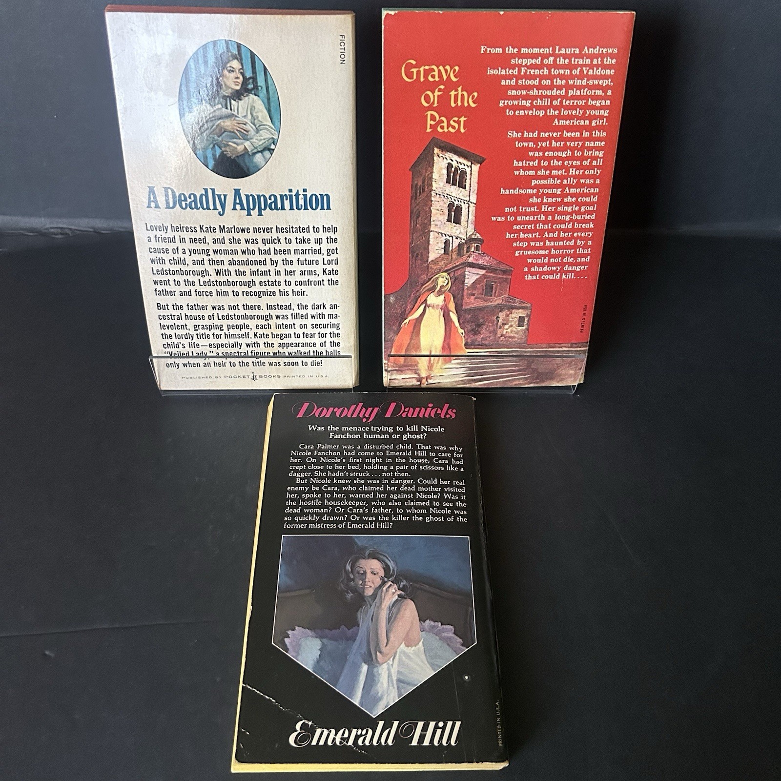 Dark Guardian/Vengeance of Valdone/Emerald Hill Vintage Gothic Paperback x 3