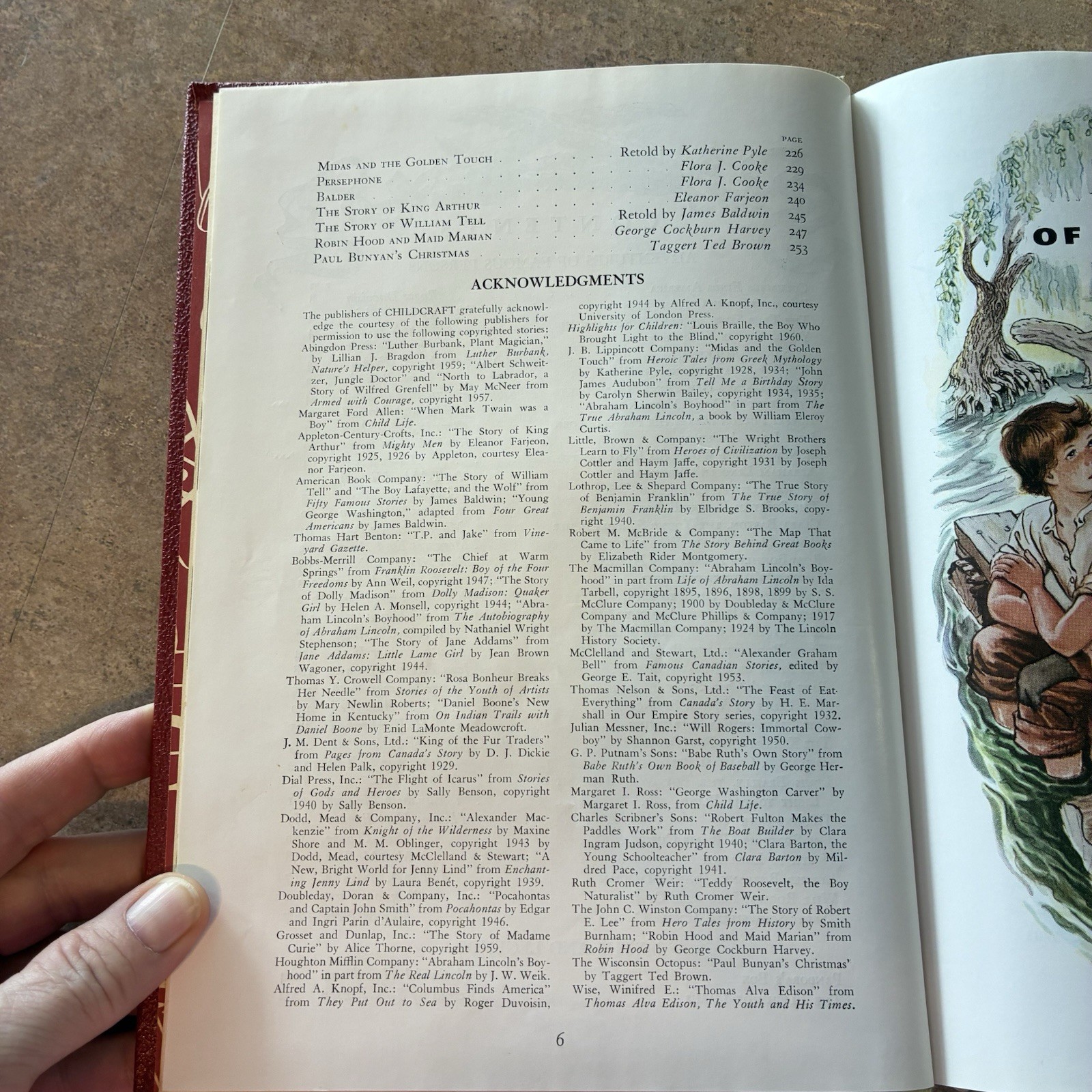 Vintage Childcraft Vol. 6 – Great Men And Famous Deeds Hardcover 256 Pages