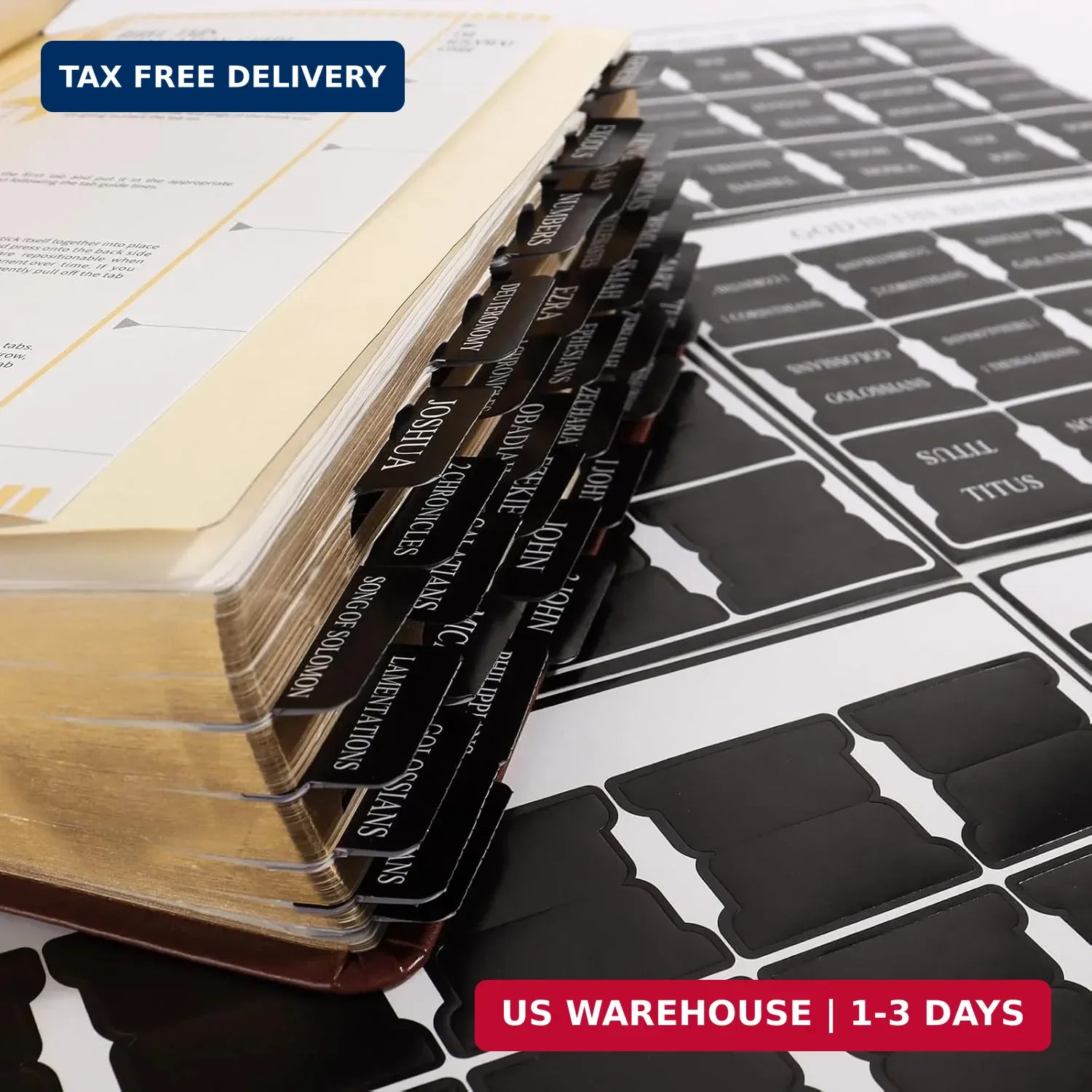 Bible Tabs for Men, 90 Pieces Large Print Small Bible Bookmarks Index Tabs Study
