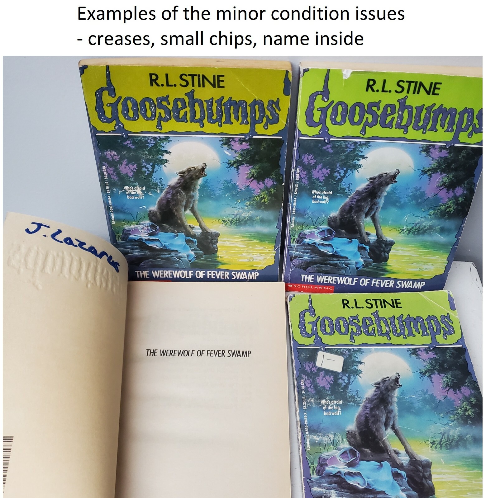 Goosebumps Books 90s Original Editions, Acceptable Reading Copies, Choose One