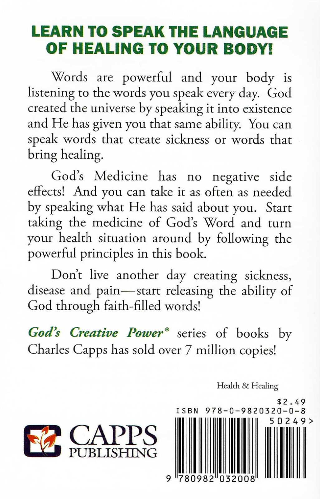 10 PACK: God’s Creative Power for Healing (10 Copies) by Charles Capps