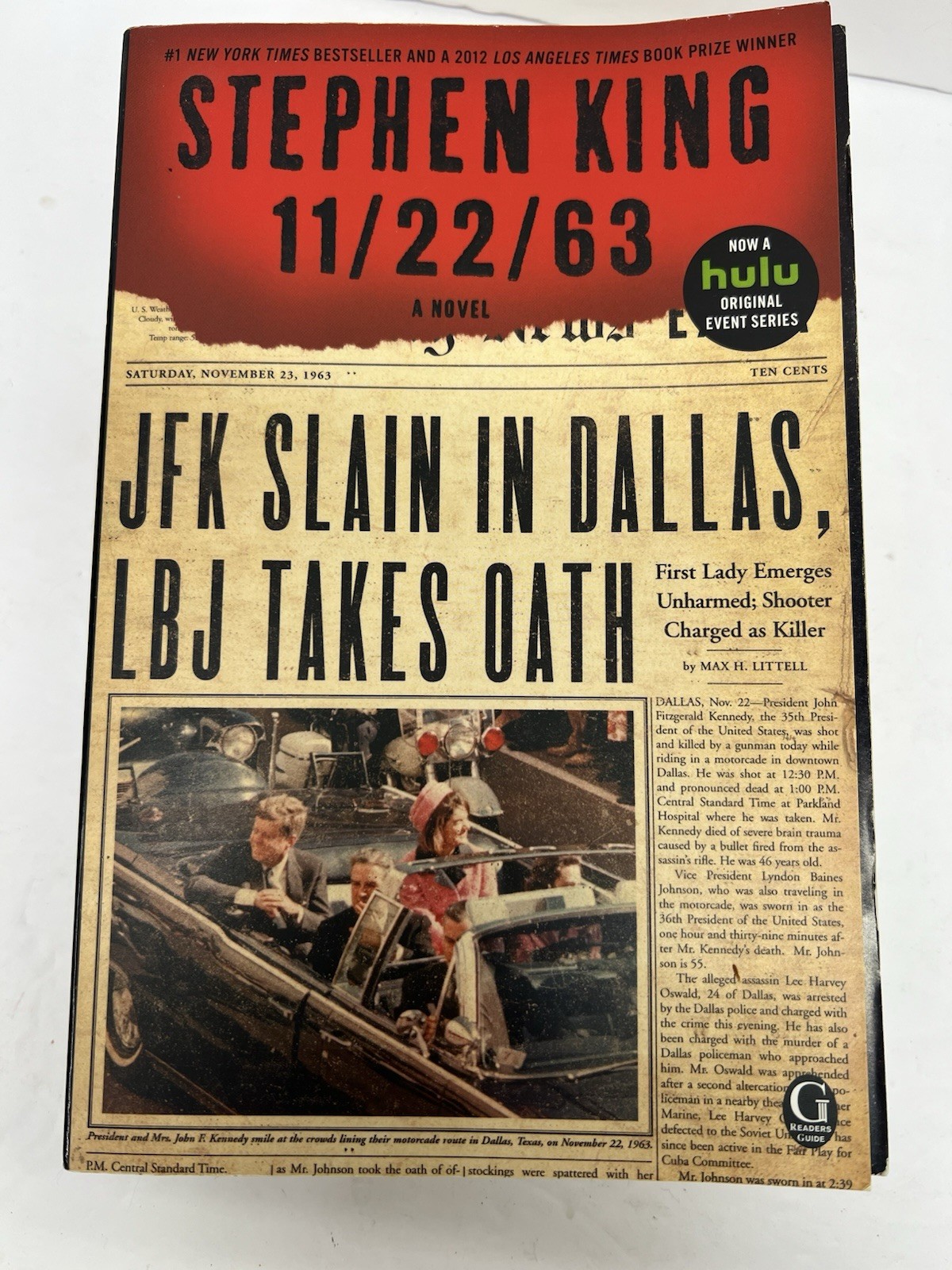 11/22/63: JFK Slain in Dallas LBJ Takes Oath by Stephen King Paperback Book PB